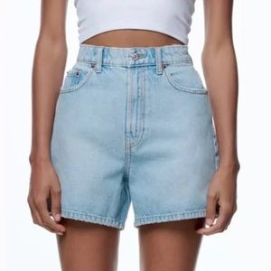 ZARA Retro Denim Shorts Color Light Blue Size 4